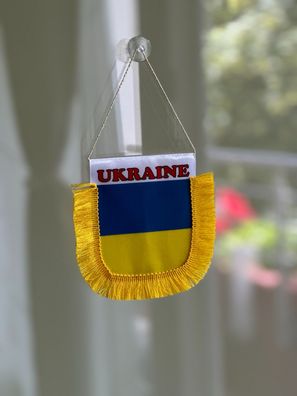 Ukraine Wimpel kleine Flagge für Autos Häuse Büro mit Saugnapf Europa Meister