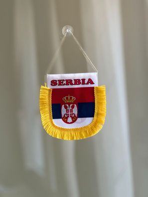 Serbia Wimpels Banner kleine Flagge für Auto Truck Hause Büro mit Saugnapf