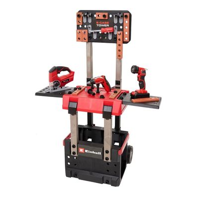 Happy People Einhell KIDS E-Case Werkbank 3in1 110 Teile Werkzeugsatz Kinder
