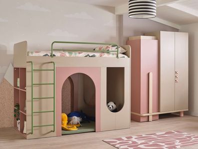 Kinderzimmer-Set Rosie 2-Teilig in Rosa/Beige