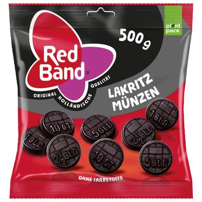 Red Band Lakritz Münzen aromatisch intensiv ohne Farbstoffe 500g