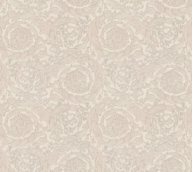 Versace Designer Barock Vliestapete Barocco Flowers 935835 Beige / Creme / Grau - Des