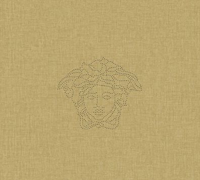 Versace Designer Barock Vliestapete Medusa 329503 Gold - Design Tapete - Deko Accesso