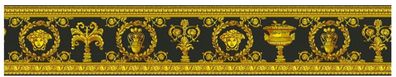 Versace Designer Barock Vliestapete Vanitas 343051 Schwarz / Gold - Design Tapete - D