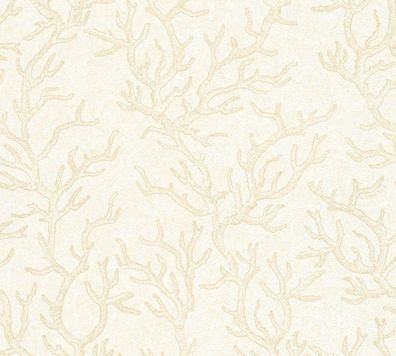 Versace Designer Barock Vliestapete Les Etoiles de la Mer 344971 Creme / Beige - Desi