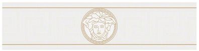 Versace Designer Barock Vliestapete Greek 935223 Weiß / Gold - Bordüre - Design Tapet