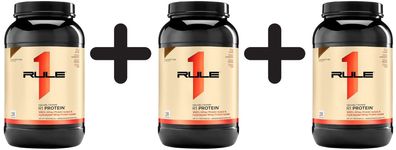 3 x Rule One R1 Protein Naturally Flavored, Chocolate Fudge - 902g