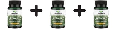 3 x Swanson Double Strength Razberi-K, 200mg - 60 vcaps