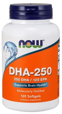 DHA-250, 250 DHA / 100 EPA - 120 softgels