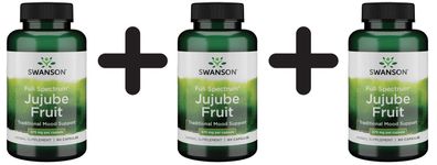 3 x Swanson Full Spectrum Jujube Fruit, 675mg - 60 caps