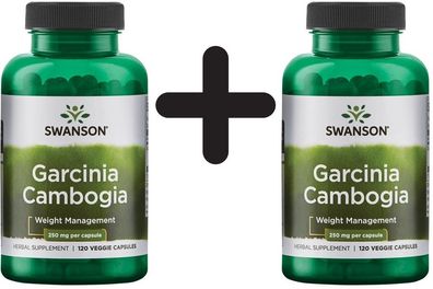 2 x Swanson Garcinia Cambogia, 250mg - 120 vcaps
