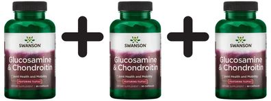 3 x Swanson Glucosamine & Chondroitin - 90 caps