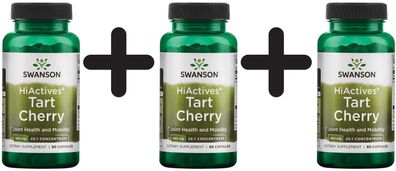 3 x Swanson HiActives Tart Cherry, 465mg - 60 caps