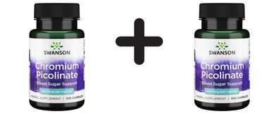 2 x Swanson Chromium Picolinate, 200mcg - 100 caps