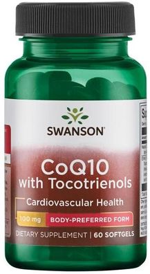 CoQ10, 100mg with 10mg Tocotrienols - 60 softgels