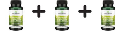 3 x Swanson Cordyceps Complex with Reishi and Shiitake - 60 vcaps