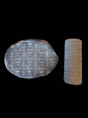 Strukturrolle Texture roll Schädel Boden für Tabletop und Modellbau 7cm Höhe