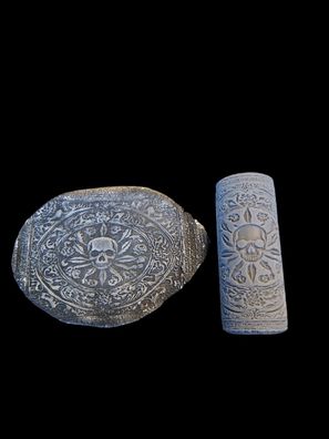 Strukturrolle Texture roll großer Schädel für Tabletop und Modellbau 7cm Höhe