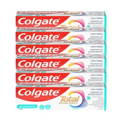 Colgate Total Plus Zahnpasta Rundumschutz gesunde Frische 75 ml 6er Pack