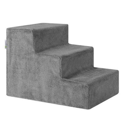 Hundetreppe Haustiertreppe Katzentreppe 3 Stufen für Haustiere Grau B-WARE