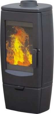 Design-Gusseisenofen Plamen Gala Schwarz 8kW EEK A+ Kaminofen raumluftunabhängig