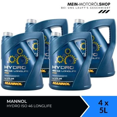 Mannol Hydro ISO 46 Longlife 4x5 Liter