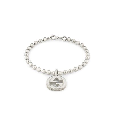 Gucci - YBA479226001 - ineinandergreifendes G -Armband mit Motiv in Sterlingsilber