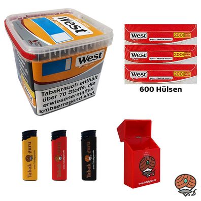 West Yellow Tabak / Stopftabak Box 235g, 600 West Hülsen, Box