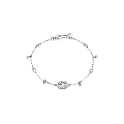 Gucci - YBA729403003 - ineinandergreifendes G -Armband in 18 kt Weißgold und Diamante