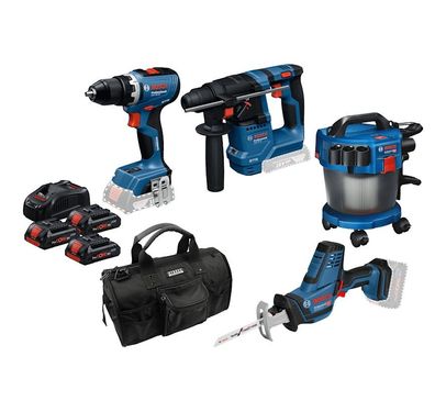 Bosch 18V Profiset GSR GBH GSA GAS 3x 4,0Ah Procore Werkzeugtasche Professional