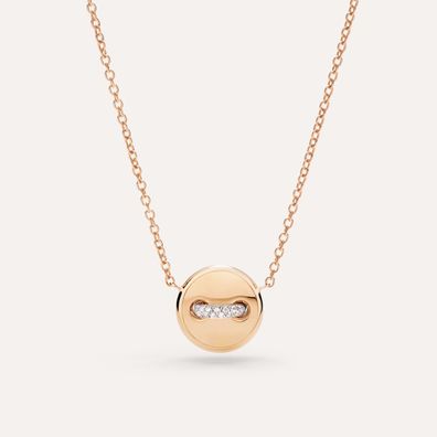 Pomellato – PCC5031O7WHRDB0TU – Halskette mit umkehrbarem Pom-Pom-Punkt-Anhänger