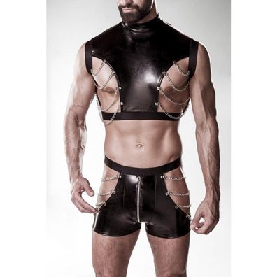 GREY VELVET MEN 2-teiliges Kunstleder Set 2XL-3XL