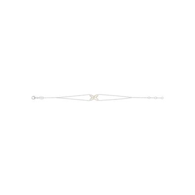 Chamet - Jeux de Liens Armband in Weißgold mit Diamant und Mutter der Perle - 083163