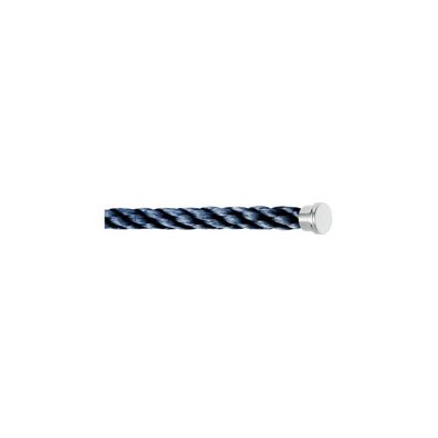 Fred - 6B0117 - Kabel in Denim -Edelstahl mit Stahlenden, großes Modell
