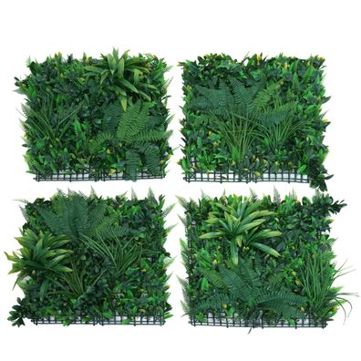 Wandpaneel HWC-O94, Kunstpflanze, In-/Outdoor, 4x je 50x50cm = 1m²