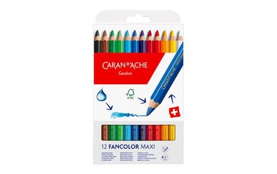 Caran d‘Ache Fancolor MAXI 12 Farbstifte - Wasservermalbar