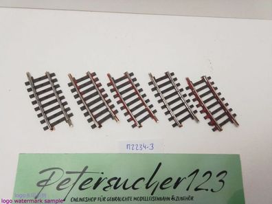 Märklin H0 AC 2234 5x gebogenes K-Gleis / R 424,6 / 7° 30'= 1/4 / Kleber, Farbe, Ro