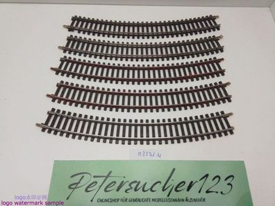 Märklin H0 AC 2231 5x gebogenes K-Gleis / R 424,6 / 30° = 1/1 / Kleber, Farbe, Ros