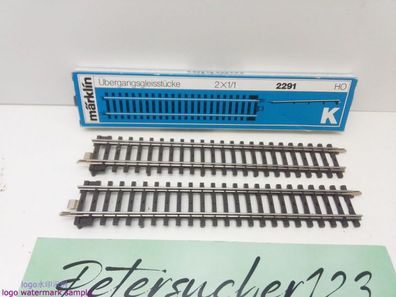 Märklin H0 AC 2291 Set Übergangsgleis K- auf M-Gleis / 1/1 = 180 mm / OVP
