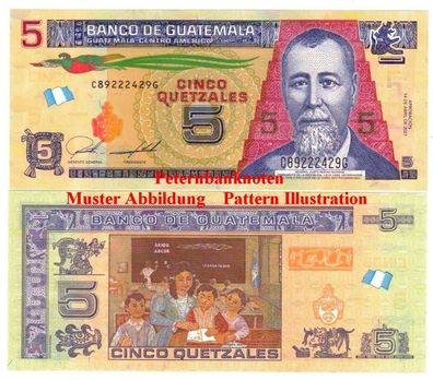 Guatemala 5 Quetzales 2021 Unc P New + 6145#