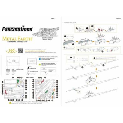 METAL EARTH 3D-Puzzle Deutsches U-Boot Typ XXI