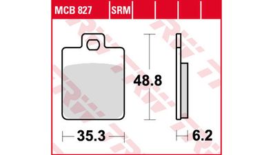 TRW Bremsbelag "MCB 827" Satz Typ Organisch