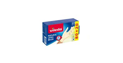 Vileda Multi Latex Einweghandschuhe S/M – 80 + 20 gratis, 100 Stück Haushalt