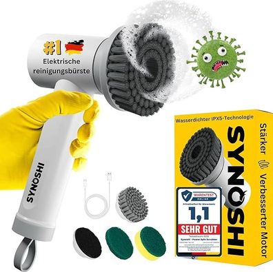 Synoshi Elektrische Reinigungsbürste Power Spin Scrubber Reinigungsgerät