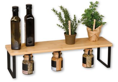 Kesper Küchenregal Bambus-Regal (55x15x13,5 cm) Gewürzregal