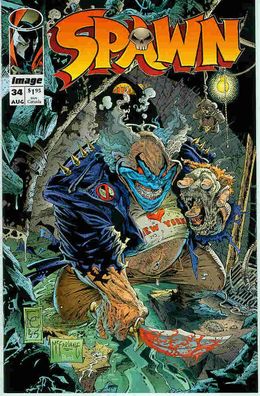 Spawn # 34 (Greg Capullo, Todd McFarlane, 2 pin-ups, Freak) (USA, 1995) (USA, 1995)