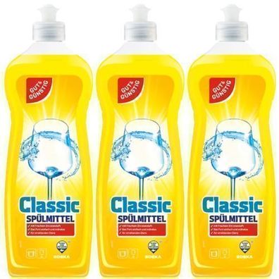 G&G Geschirrspülmittel 3x1L Zitrone