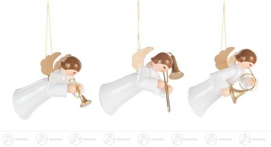 Baumschmuck Behang Schwebeengel weiß (6) BxHxT 3,5 cmx5,5 cmx3 cm NEU Erzgebirge