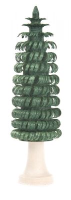 Tischdekoration Ringelbaum mit Stamm grün Höhe 90mm NEU Holzbaum Weihnachtsdeko