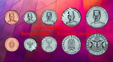 BRUNEI KMS. 1993-2010 Unc 5 Münzen #6410#